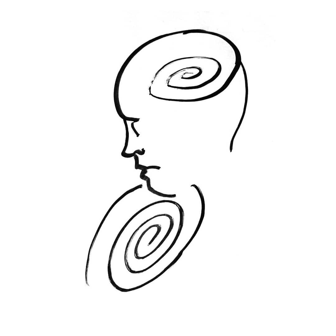 Abstrakcyjny profil z spiralami