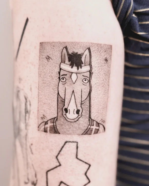 Projekt z 08/06/2025 - Tatuaż z BoJack Horsemanem 