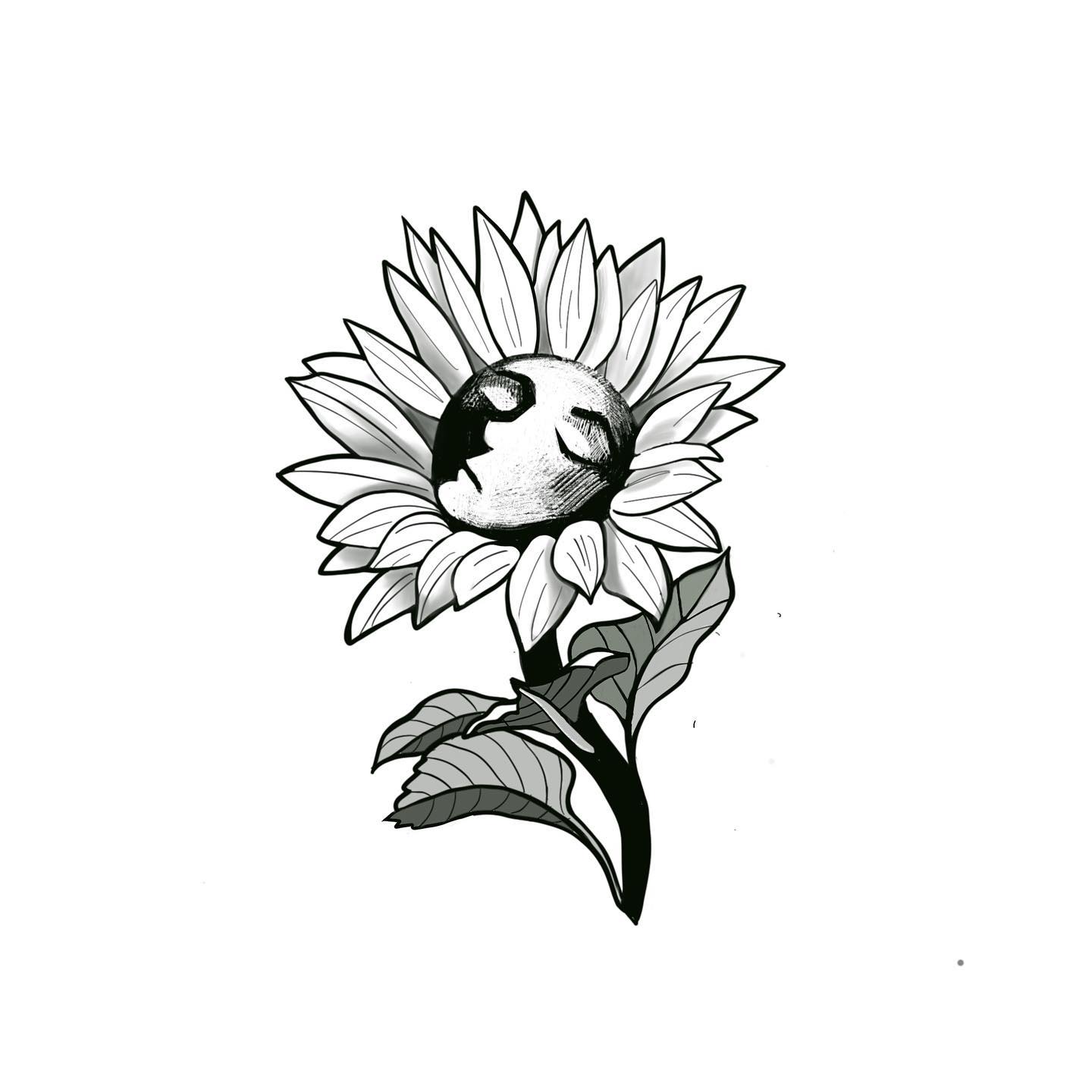 Projekt z 11/17/2020 - Zamyślony słonecznik do zga